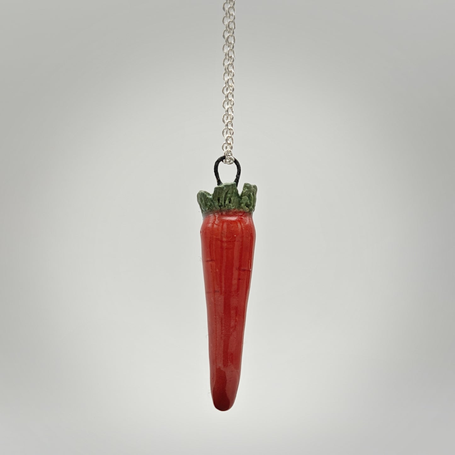 Ceramic Pendant Necklace - Carrot