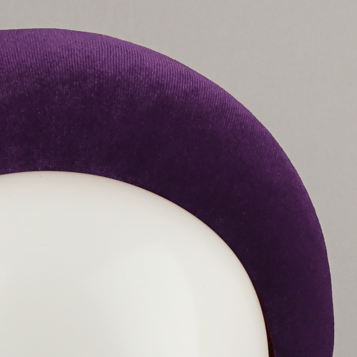 Aubergine Velvet Blocked Headband