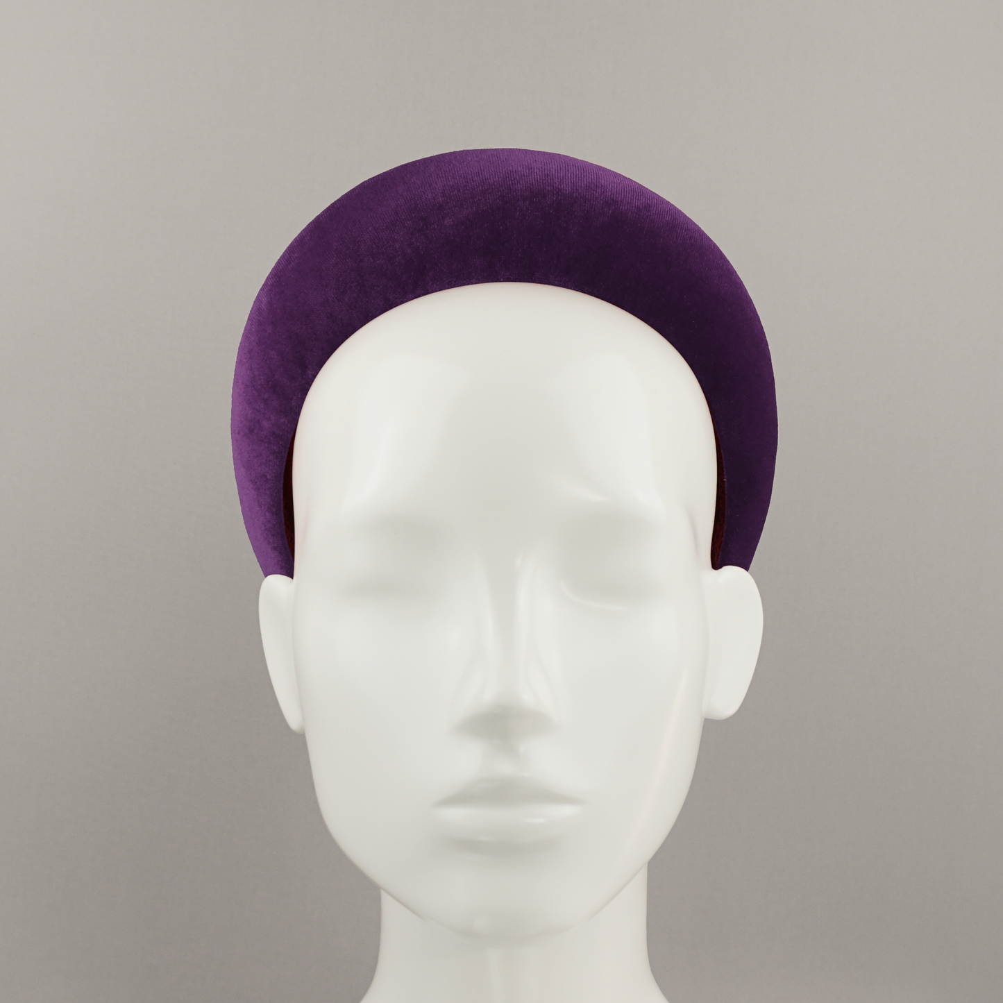 Aubergine Velvet Blocked Headband