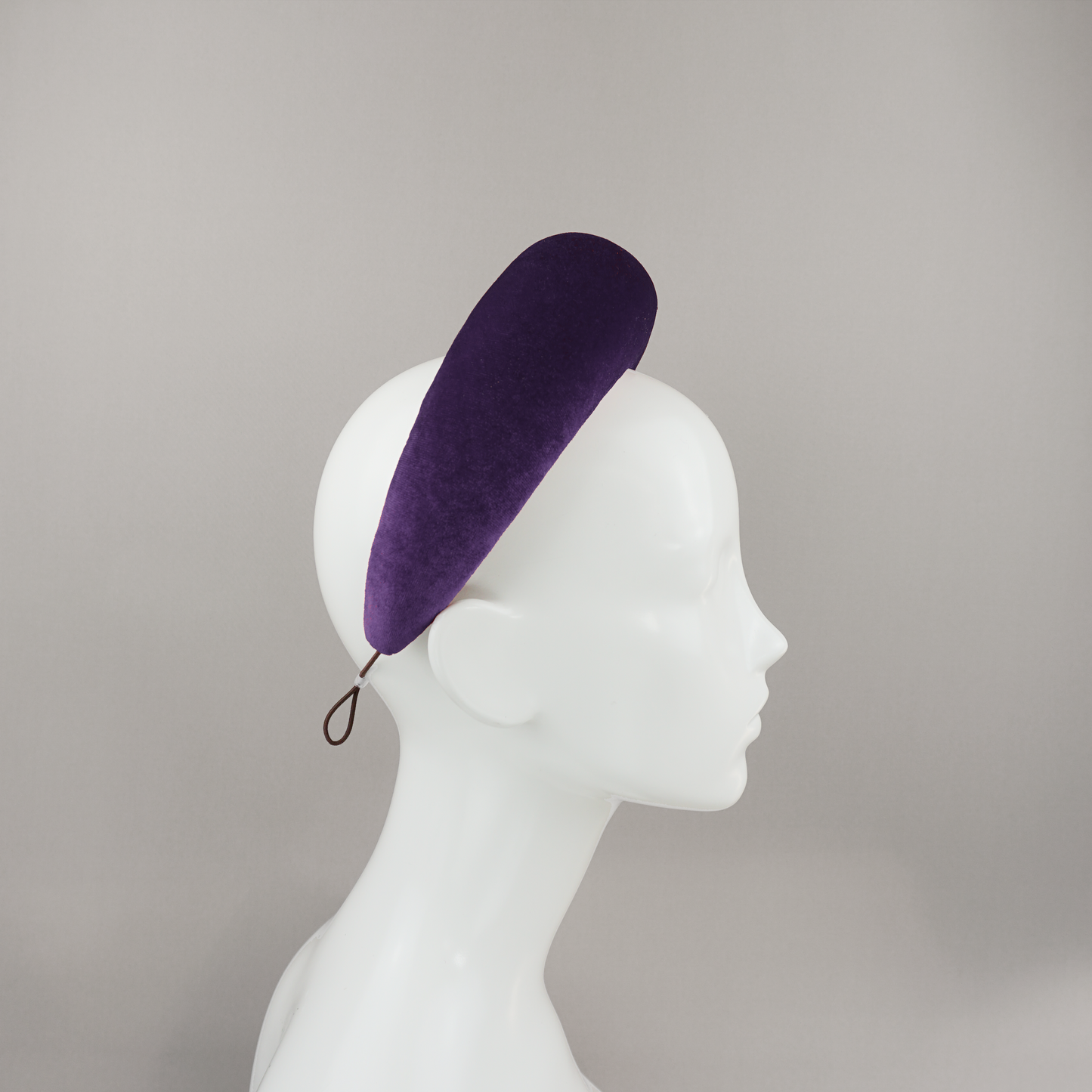 Aubergine Velvet Blocked Headband