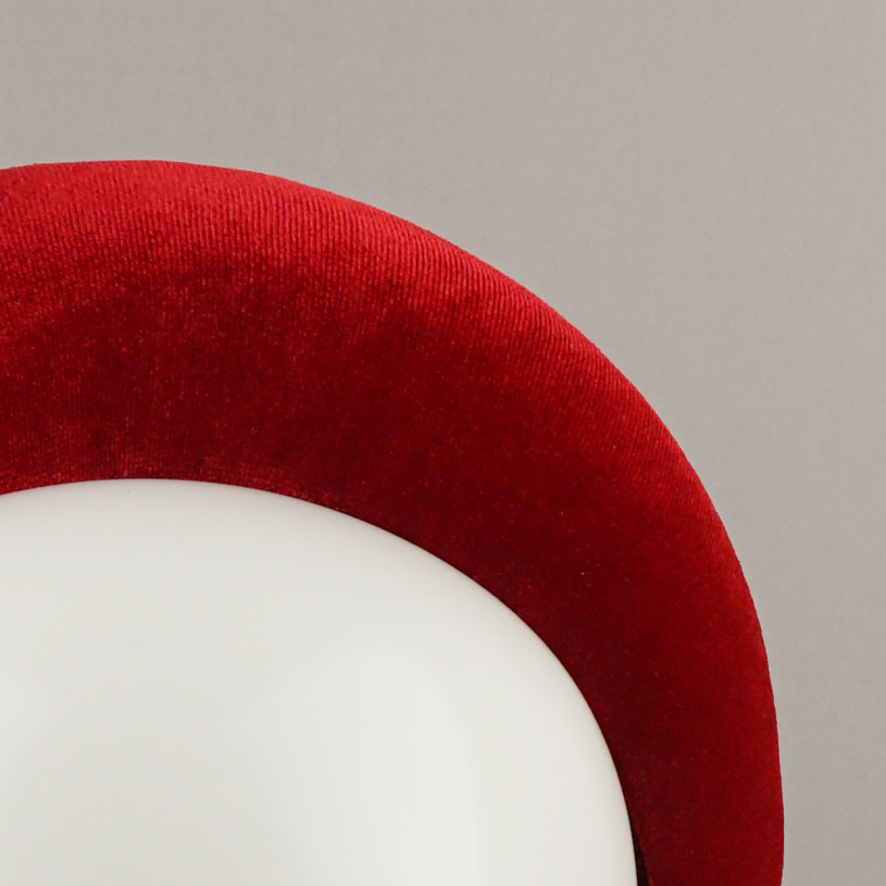 Cherry Red Velvet Blocked Headband