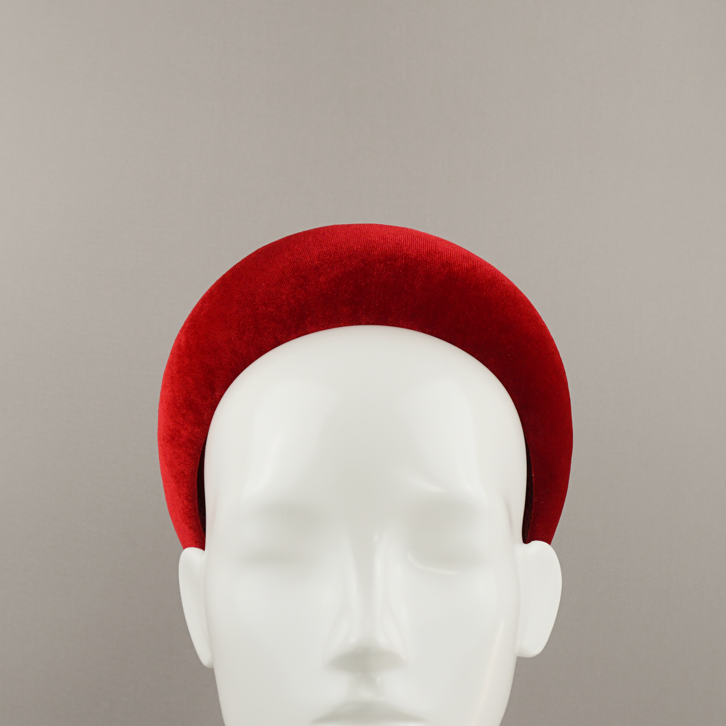 Cherry Red Velvet Blocked Headband