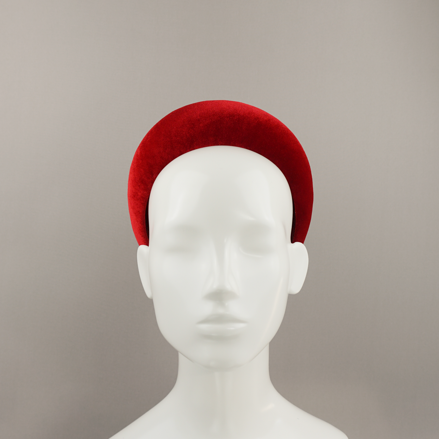 Cherry Red Velvet Blocked Headband