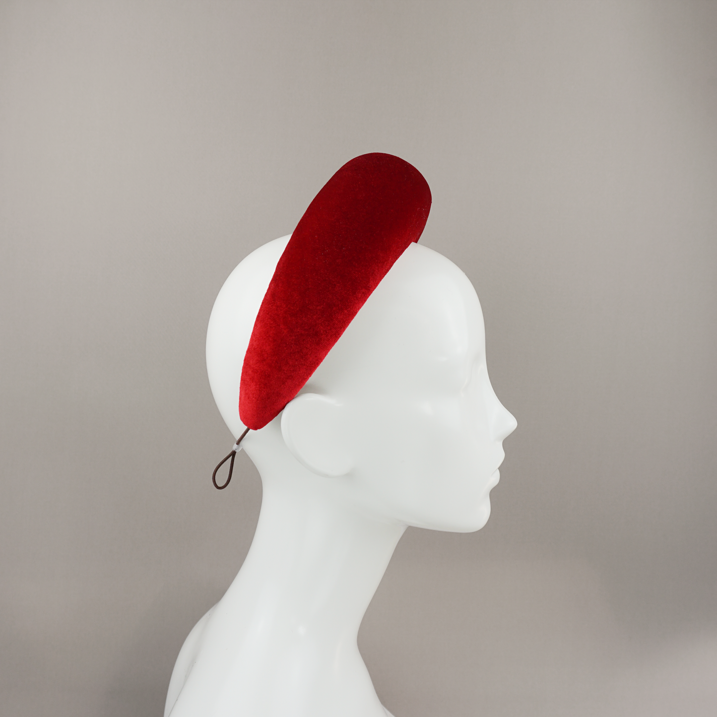 Cherry Red Velvet Blocked Headband